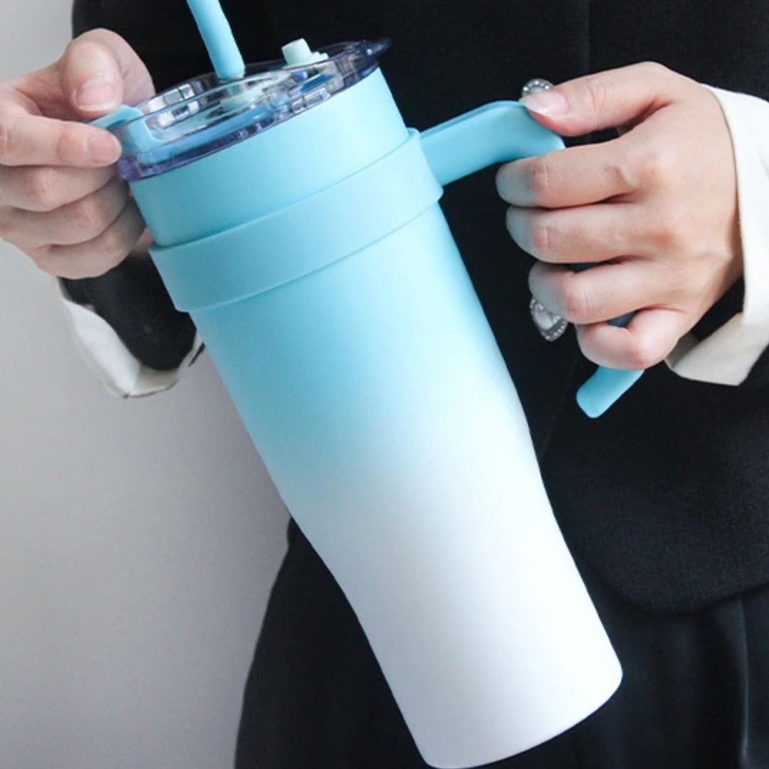 TERMO TIPO STANLEY CON CARRIZO (1200ML)