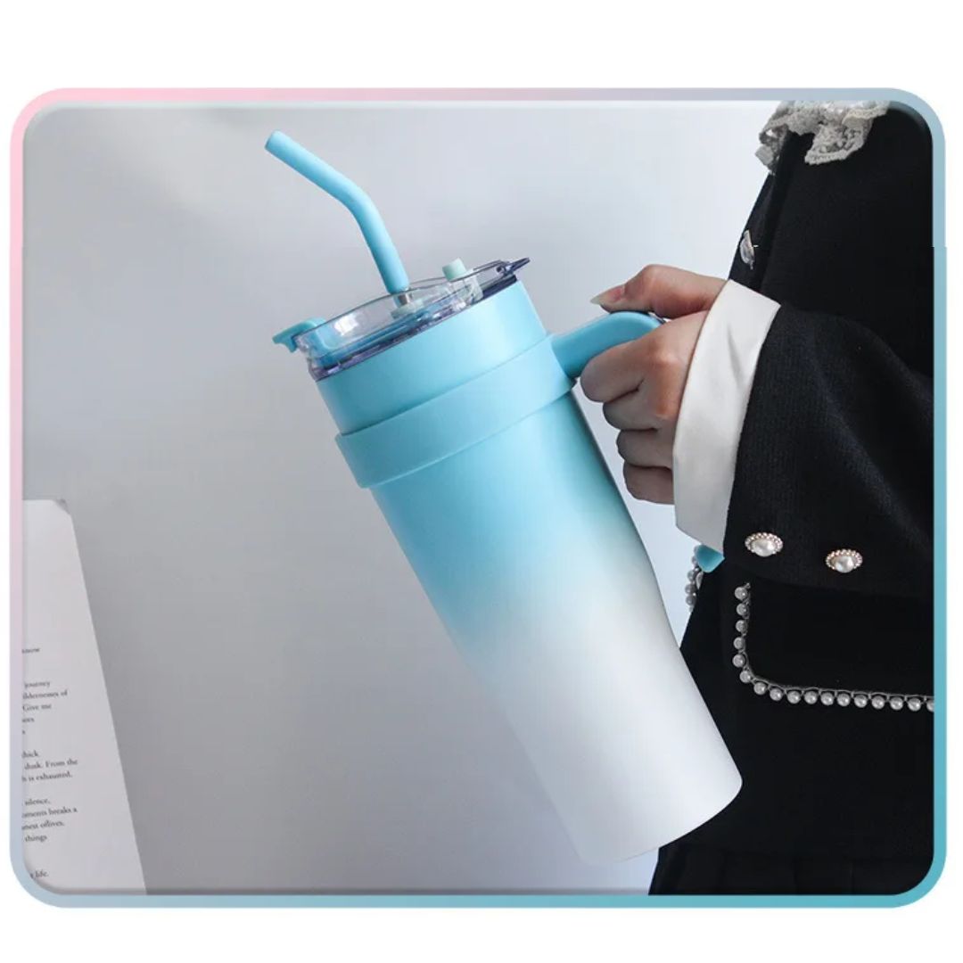 TERMO TIPO STANLEY CON CARRIZO (1200ML)