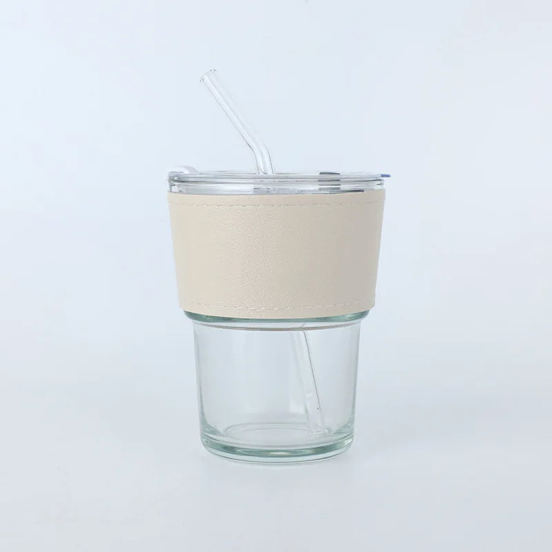 VASO DE VIDRIO CON CARRIZO