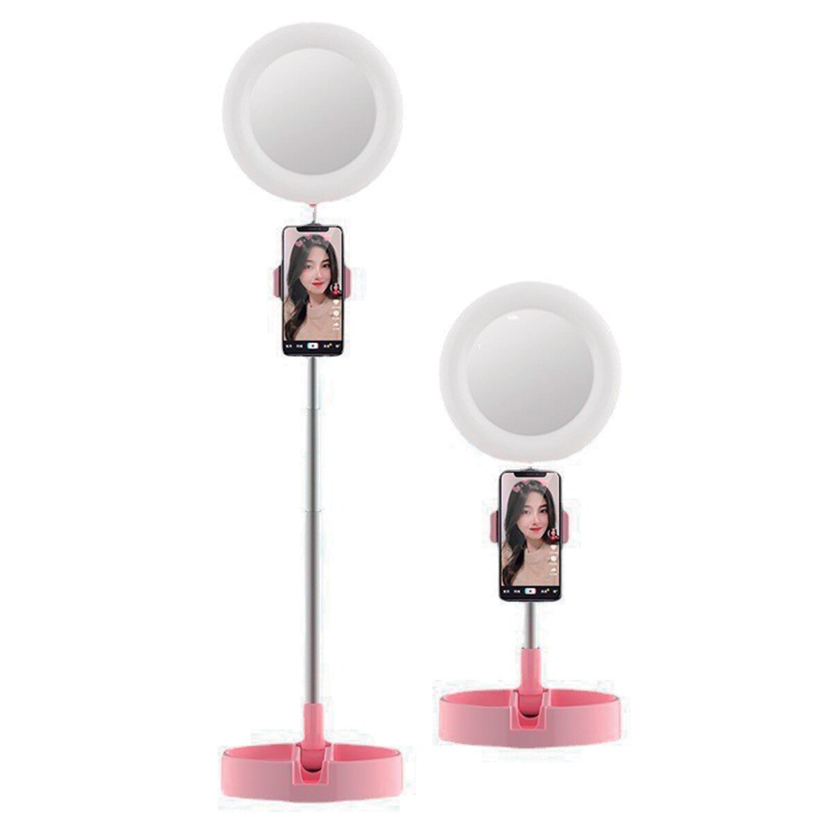 ESPEJO DE BELLEZA LED CON SOPORTE DE TELEFONO
