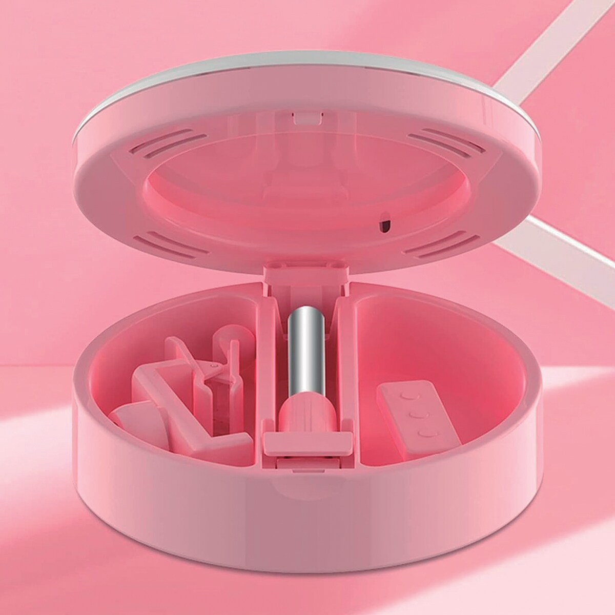 ESPEJO DE BELLEZA LED CON SOPORTE DE TELEFONO