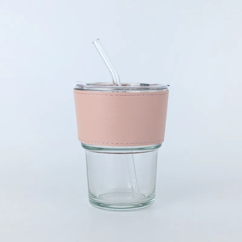 VASO DE VIDRIO CON CARRIZO