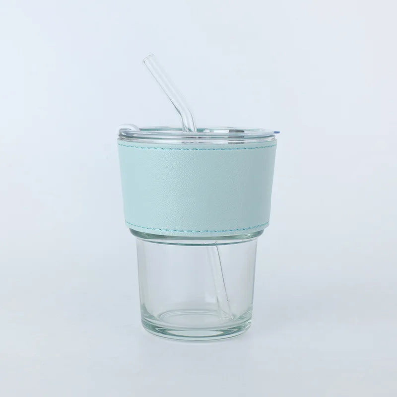 VASO DE VIDRIO CON CARRIZO