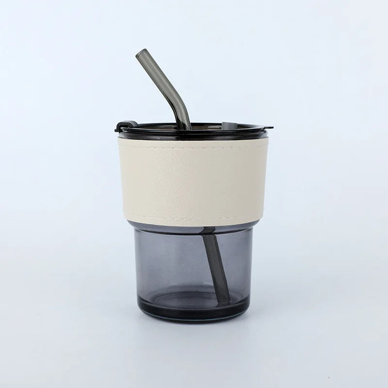 VASO DE VIDRIO CON CARRIZO