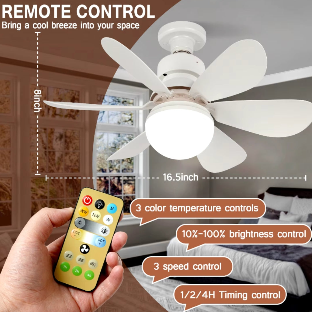 FOCO ABANICO CON CONTROL REMOTO