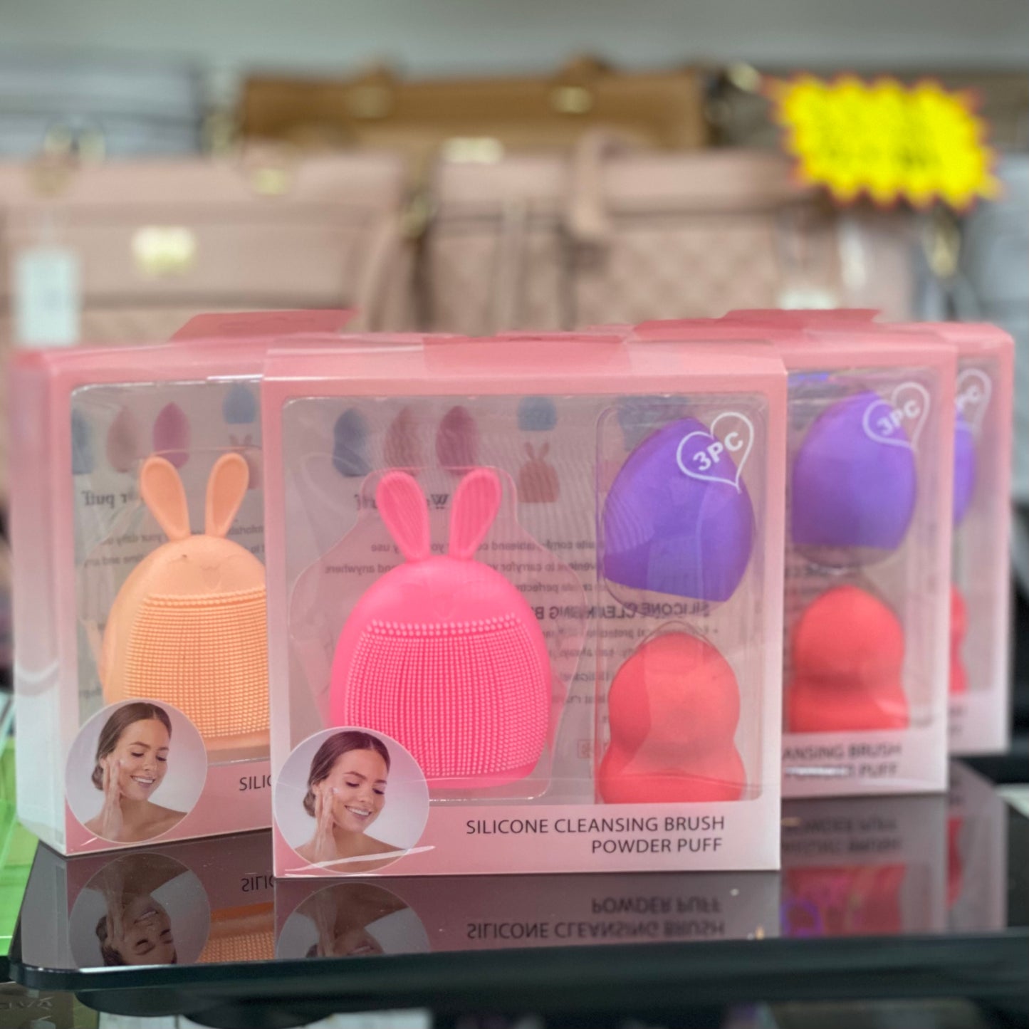 2 BEAUTY BLENDER SET CON CEPILLO SILICONA